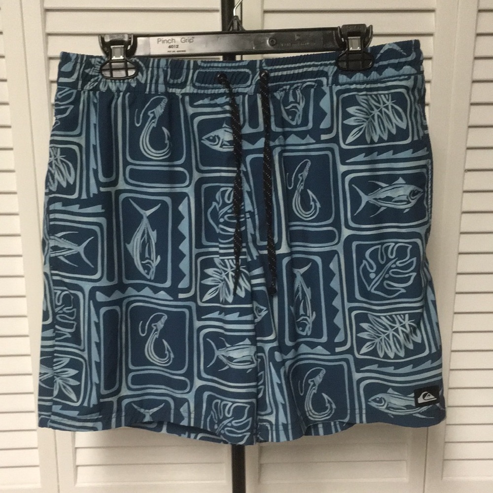 Blue, Quiksilver, Swim Shorts (Large)